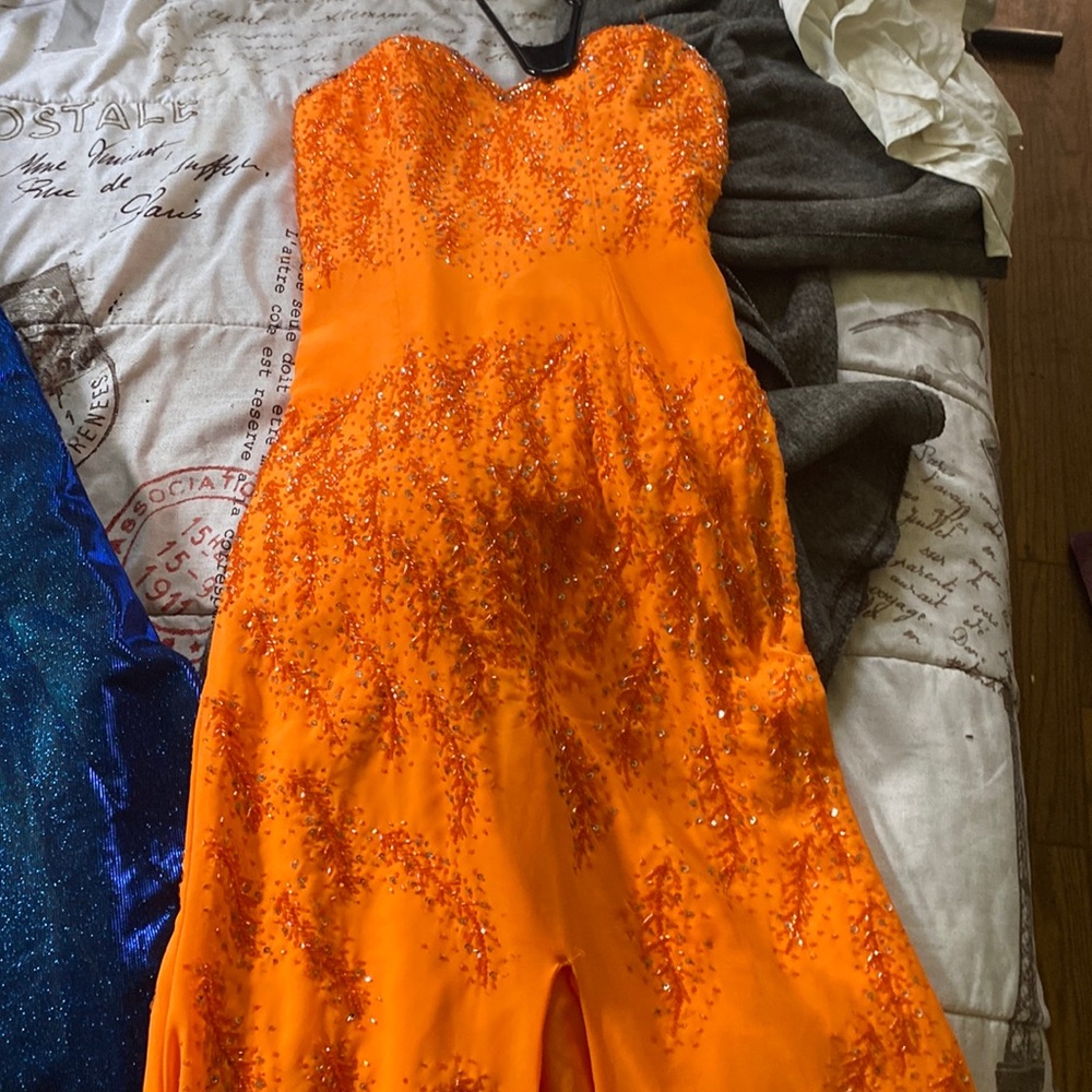 Orange prom dress